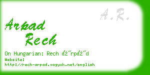 arpad rech business card